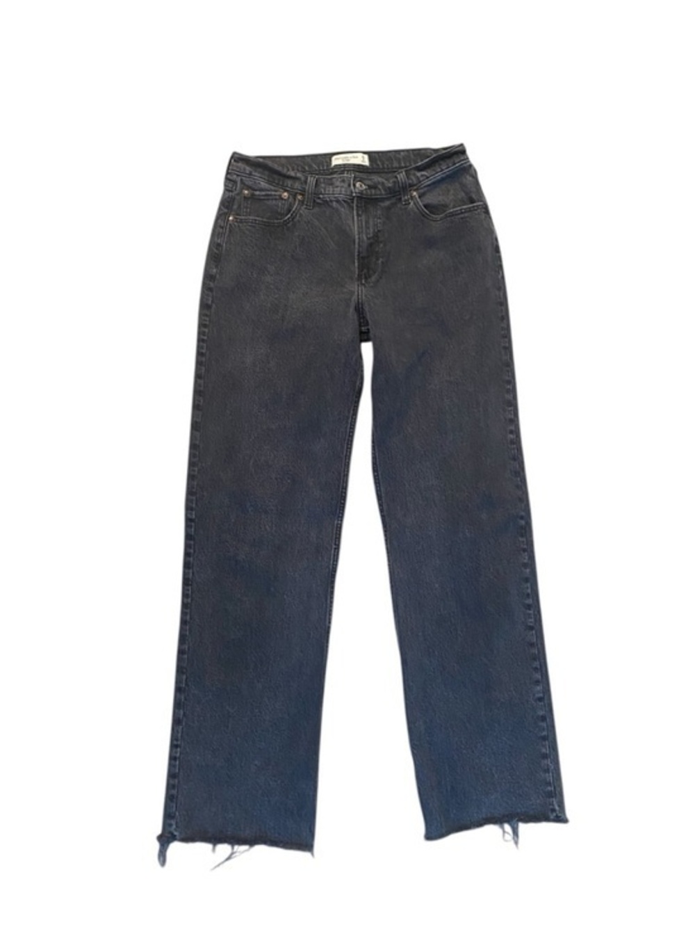 Abercrombie & Fitch Black Straight-Leg Jeans